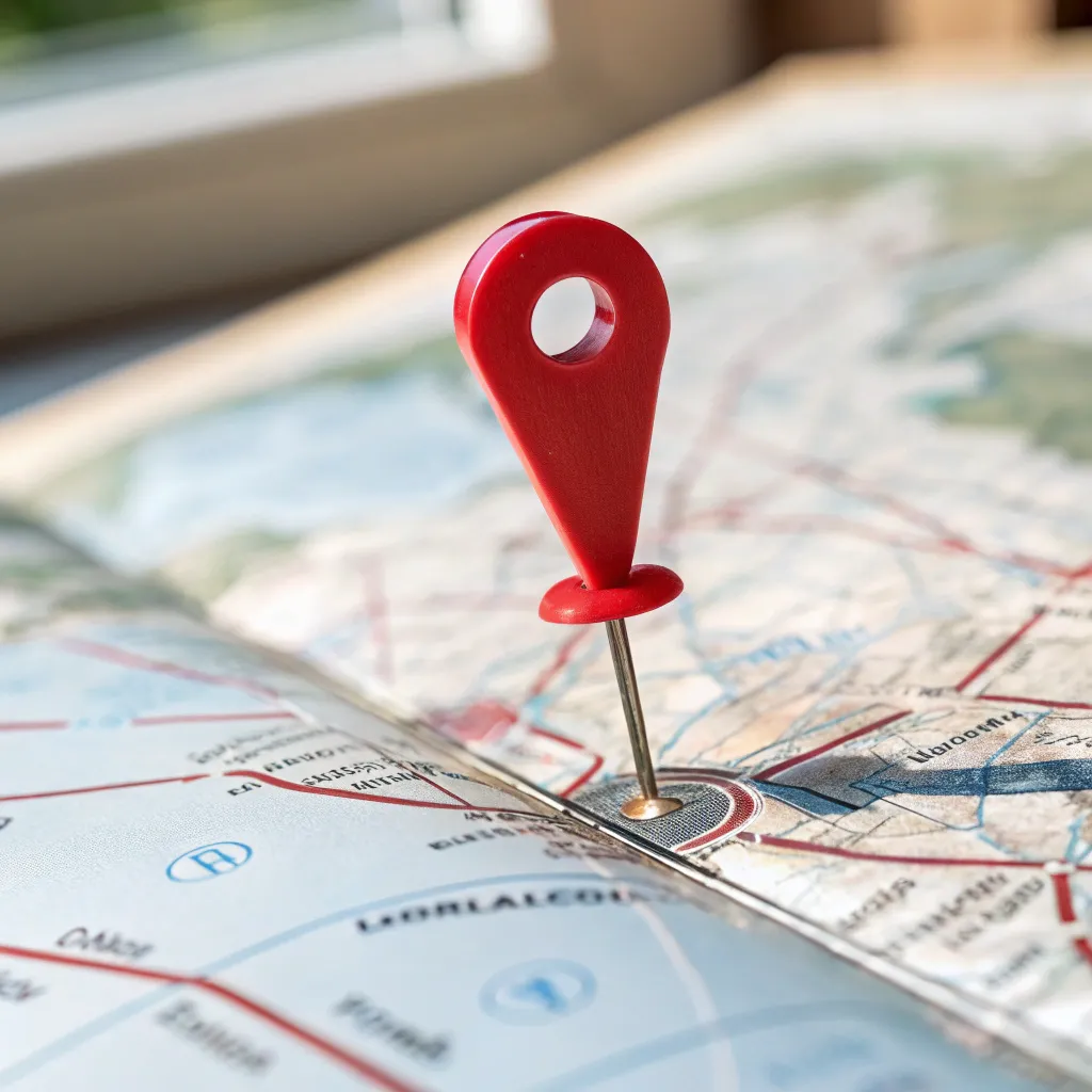 Location pin on a map
